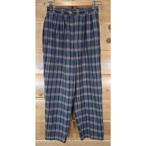 VTG Casablanca Trouser Pants Women Size 24X24 Plaid Wide Leg 70s Union Made USA
